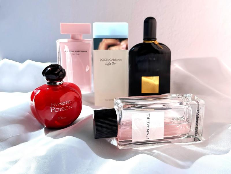 A collection of popular perfumes