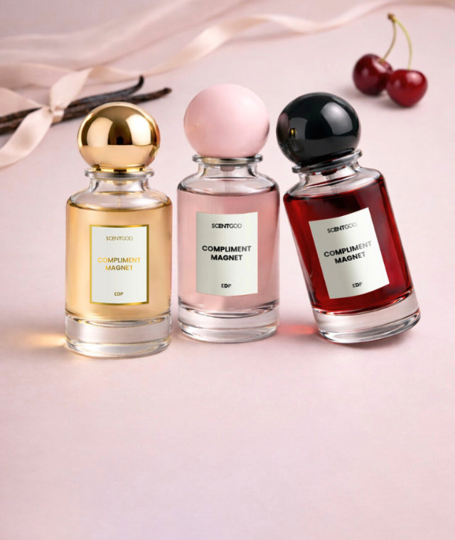 3 bottles of compliment magnet perfumes